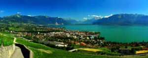 Vevey, Lake Geneva and the Alps