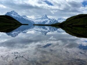 Bachalpsee reflecting the Alps
