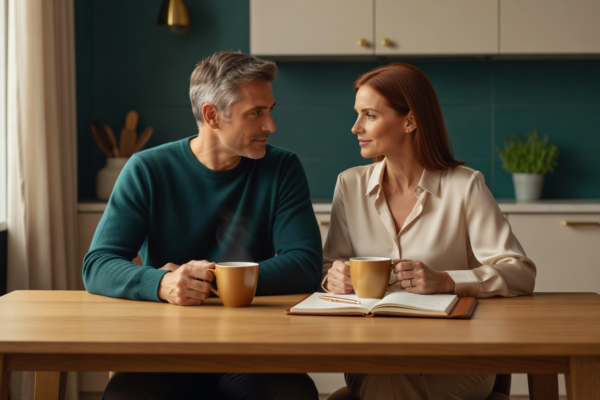 Couple having an honest money conversation