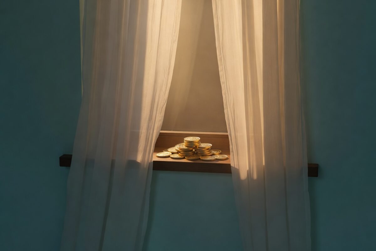 Woman contemplating financial freedom